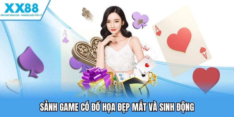 Game Bài XX88 3 Sảnh game có đồ họa đẹp mắt và sinh động
